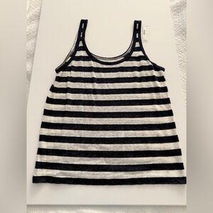 J. Crew Navy and White Striped Tank